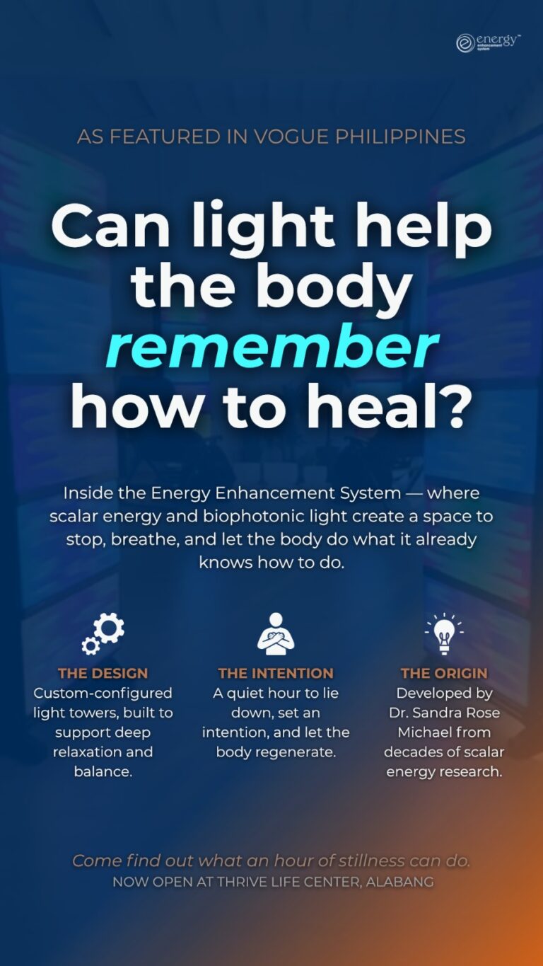 Thrive Life Center and EESystemâ¢ Featured by Vogue Philippines in Exploration of Light, Energy, and Modern Wellness